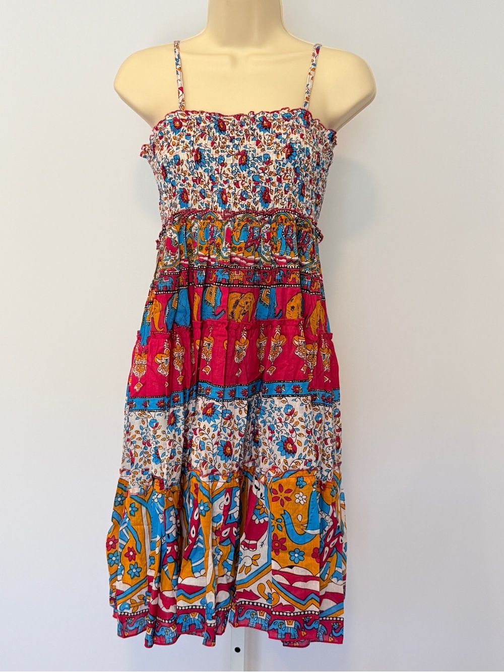 Chaudry - Spaghetti Strap Sundress in Bright Multi